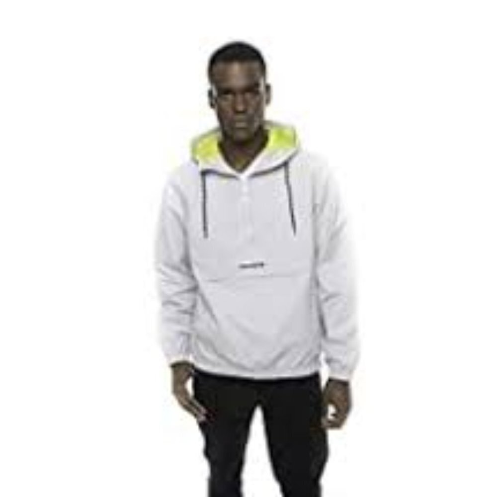 Members Only Solid Popover Hooded Windbreaker